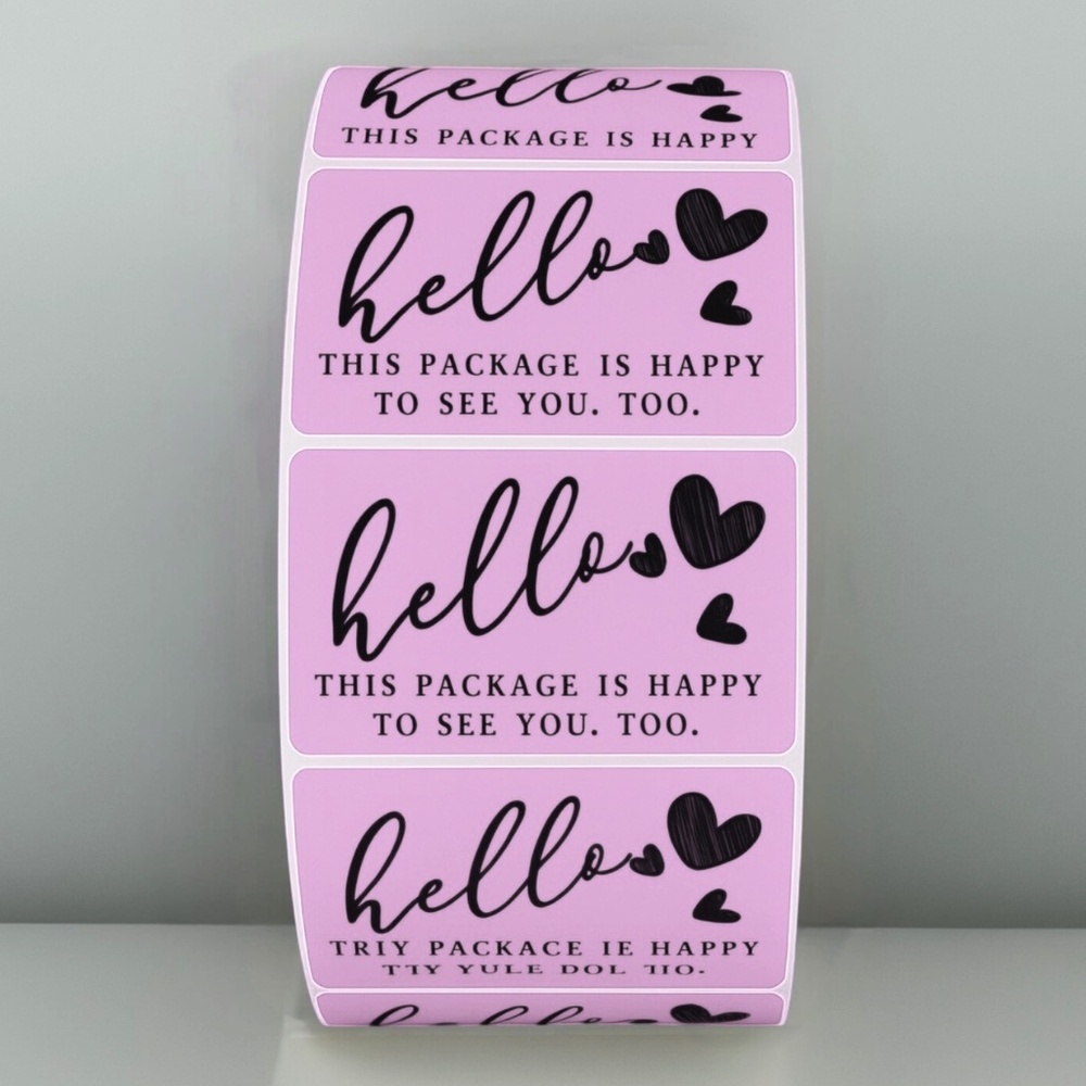 Hello this package is happy to see you too sticker | 8 COLORS TO CHOOSE FROM